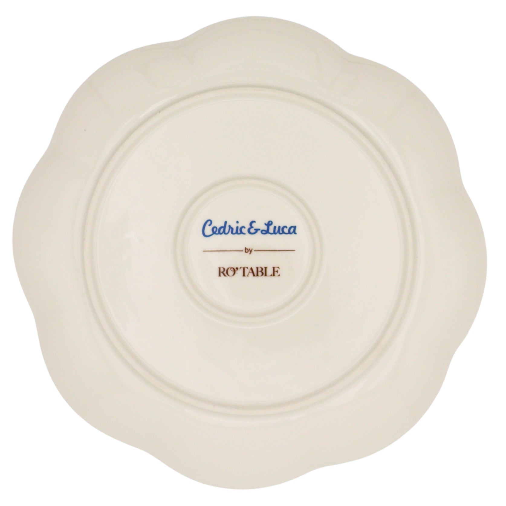 Valensole Lavender Scalloped Starter Plate - Case of 12 Plates (+3 Bonus Plates) Ro'Table