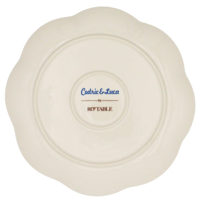 Valensole Lavender Scalloped Starter Plate - Case of 12 Plates (+3 Bonus Plates) Ro'Table