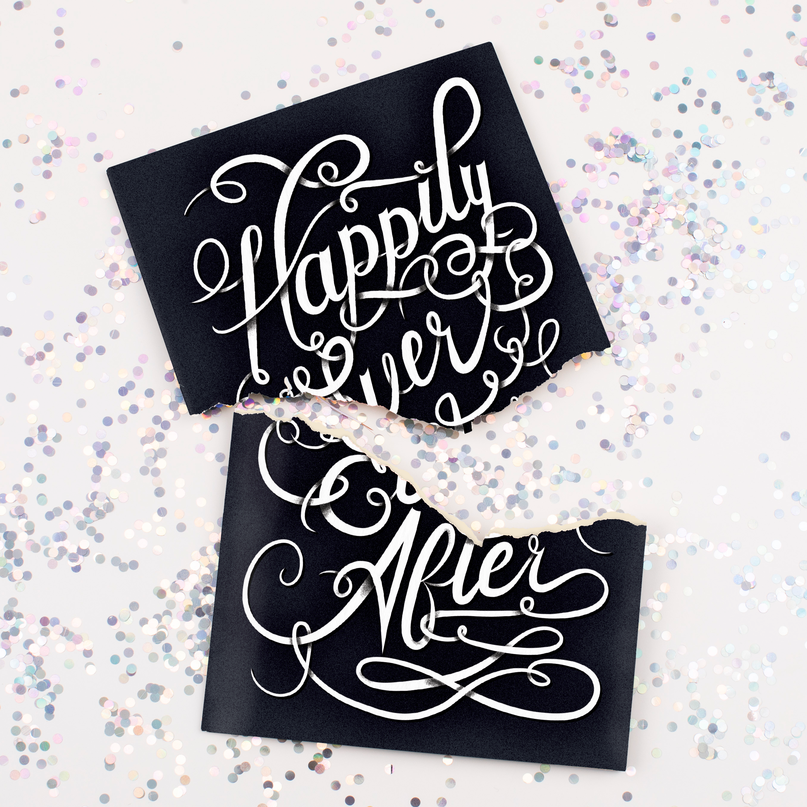 Endless Off-tune Wedding Card with Glitter Joker Greeting