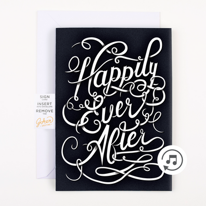 Endless Off-tune Wedding Card with Glitter Joker Greeting