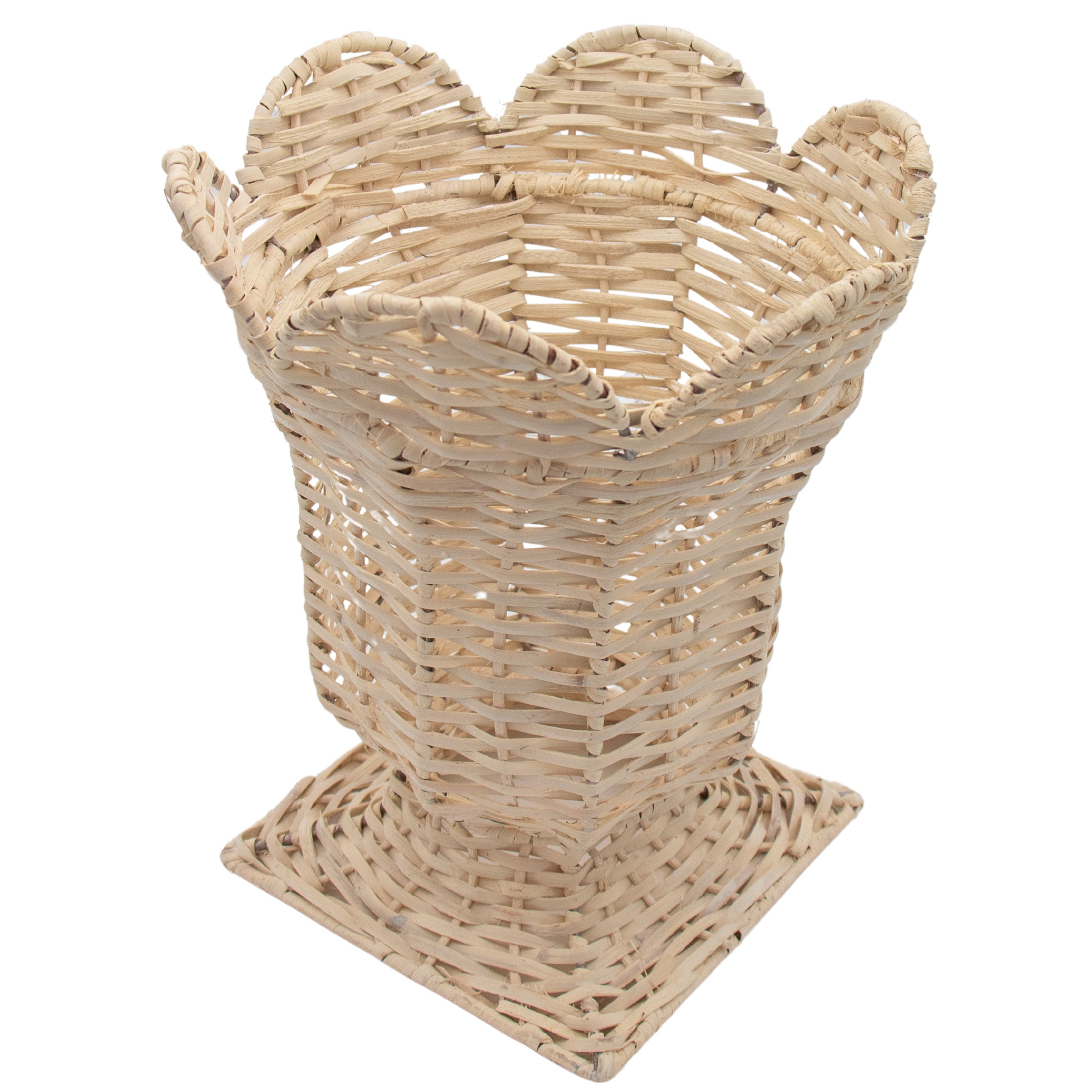 White Wicker Urn Vase Ro'Table
