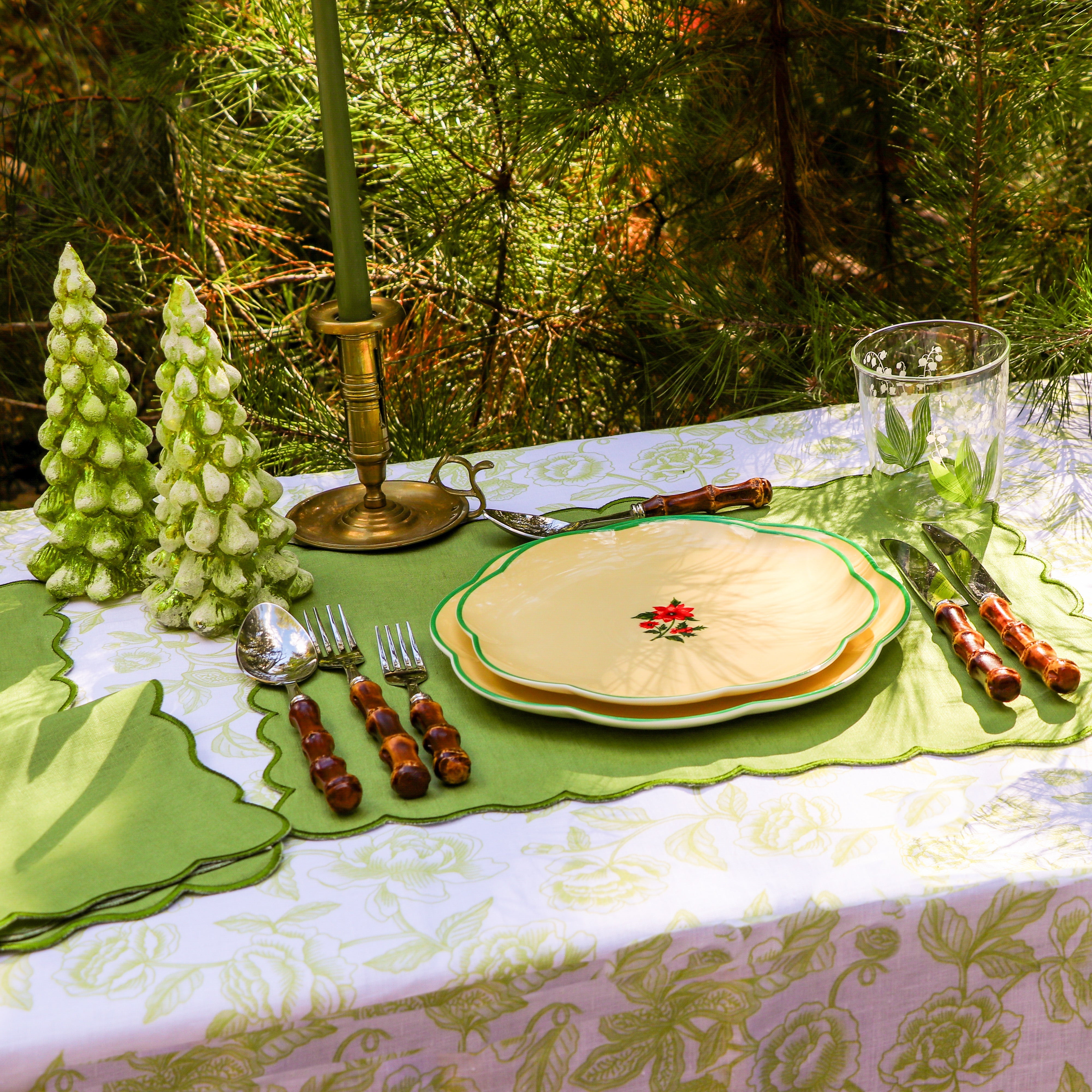 Winter-glow Pine Tree - Pair Ro'Table