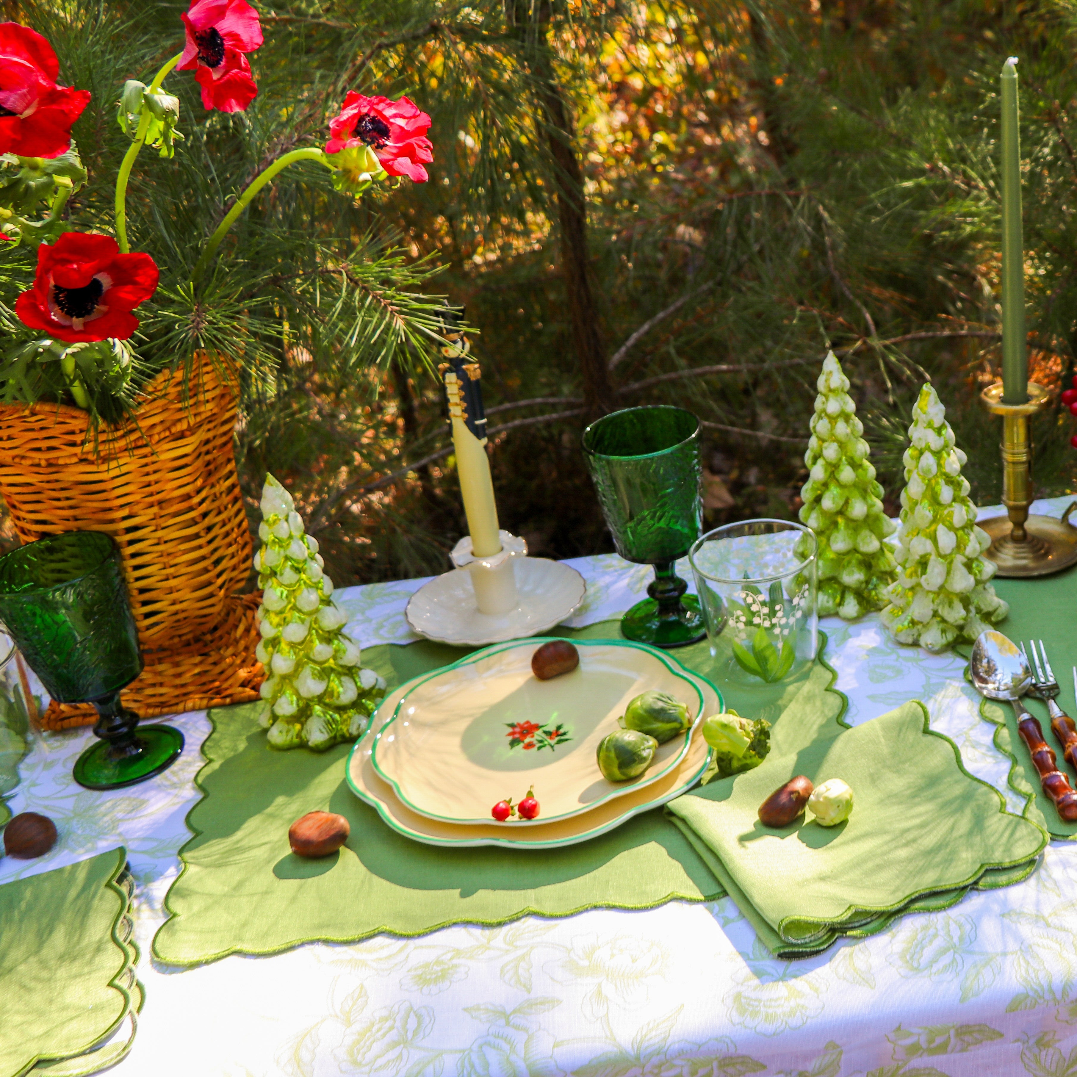 Winter-glow Pine Tree - Pair Ro'Table