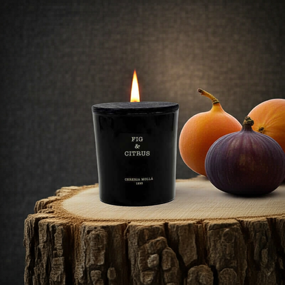 Cereria Molla - Fig & Citrus Black 3 wick XL Candle - 21 oz / 600 g - Coastous