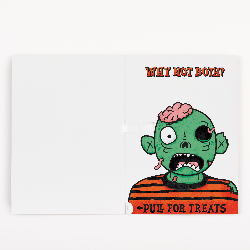 Endless Halloween Card with Glitter and Sticker Surprise Joker Greeting