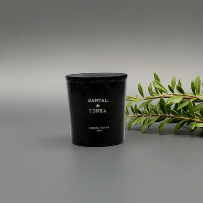 Cereria Molla - Santal & Tonka Black 3 wick XL Candle - 21 oz / 600 g - Coastous