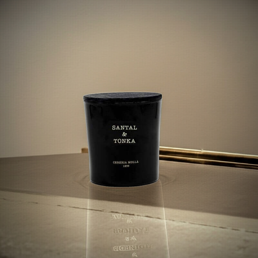 Cereria Molla - Santal & Tonka Black 3 wick XL Candle - 21 oz / 600 g - Coastous