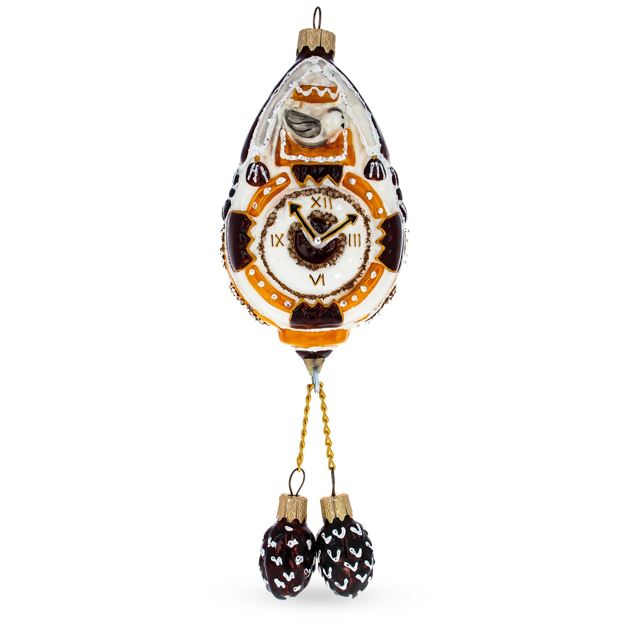 Traditional German Cuckoo Clock Glass Christmas Ornament BestPysanky