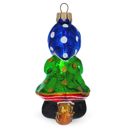 Baba Yaga Folk Tale Character Glass Christmas Ornament