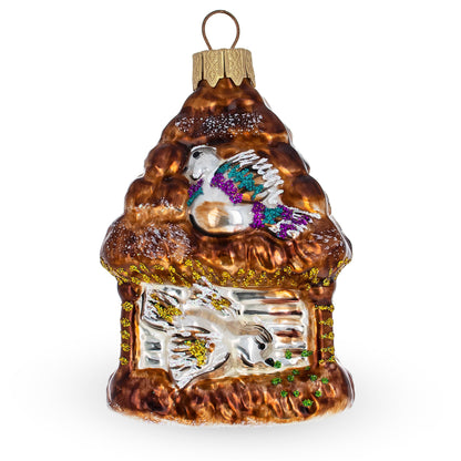 Woodland Rustic Birdhouse Glass Christmas Ornament BestPysanky