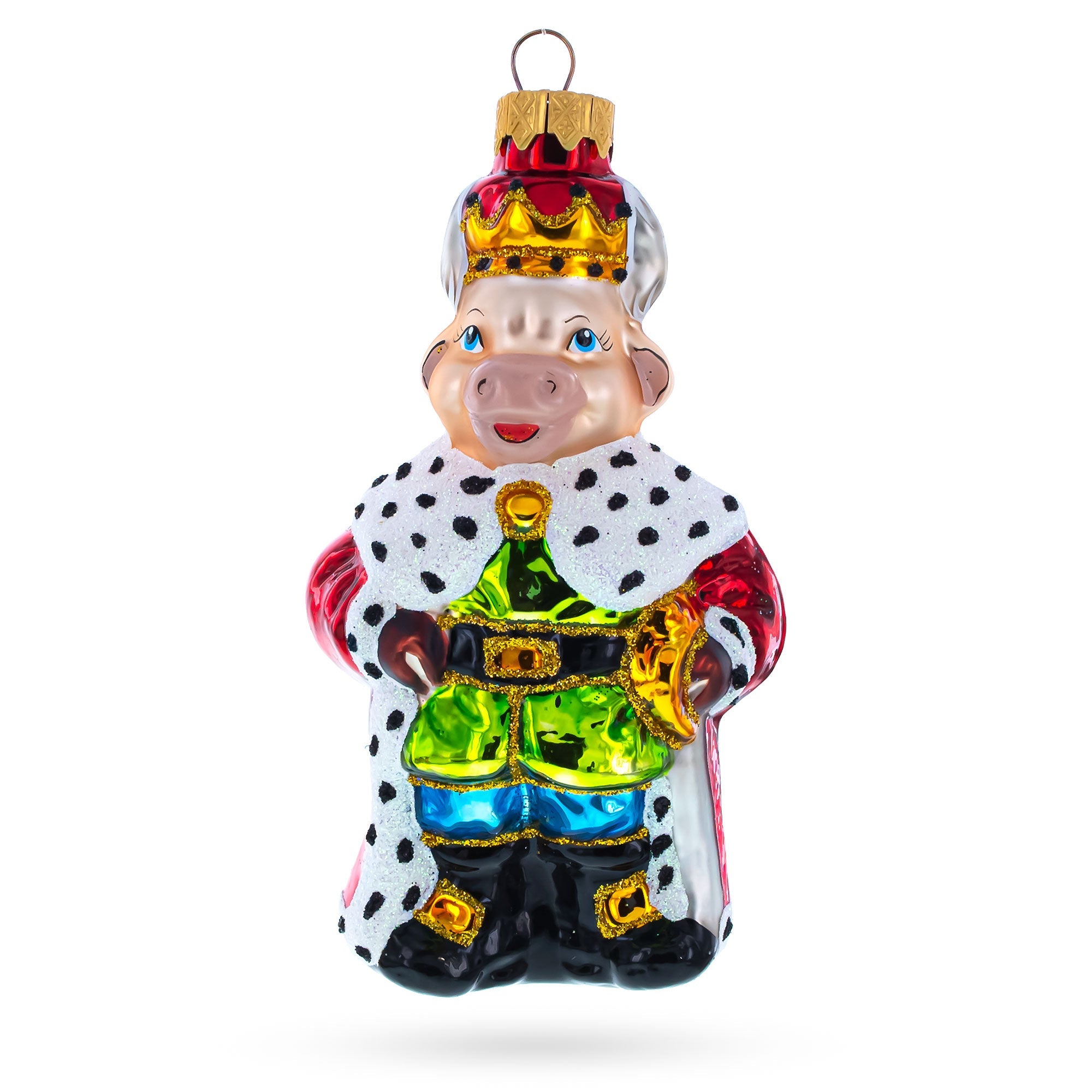 Bull the King Glass Christmas Ornament BestPysanky