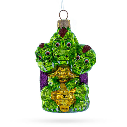 Three Headed Dragon Folk Tale Character Glass Christmas Ornament BestPysanky