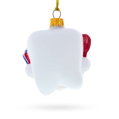 Smiling Tooth with Toothbrush & Toothpaste Dental Glass Christmas Ornament