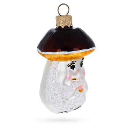 Wise Grandpa Mushroom Glass Christmas Ornament BestPysanky