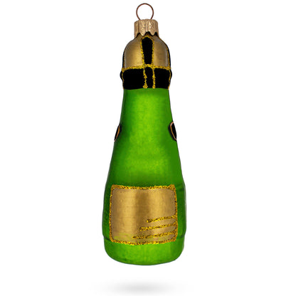 Bottle of Sparkling Wine Champagne Glass Christmas Ornament