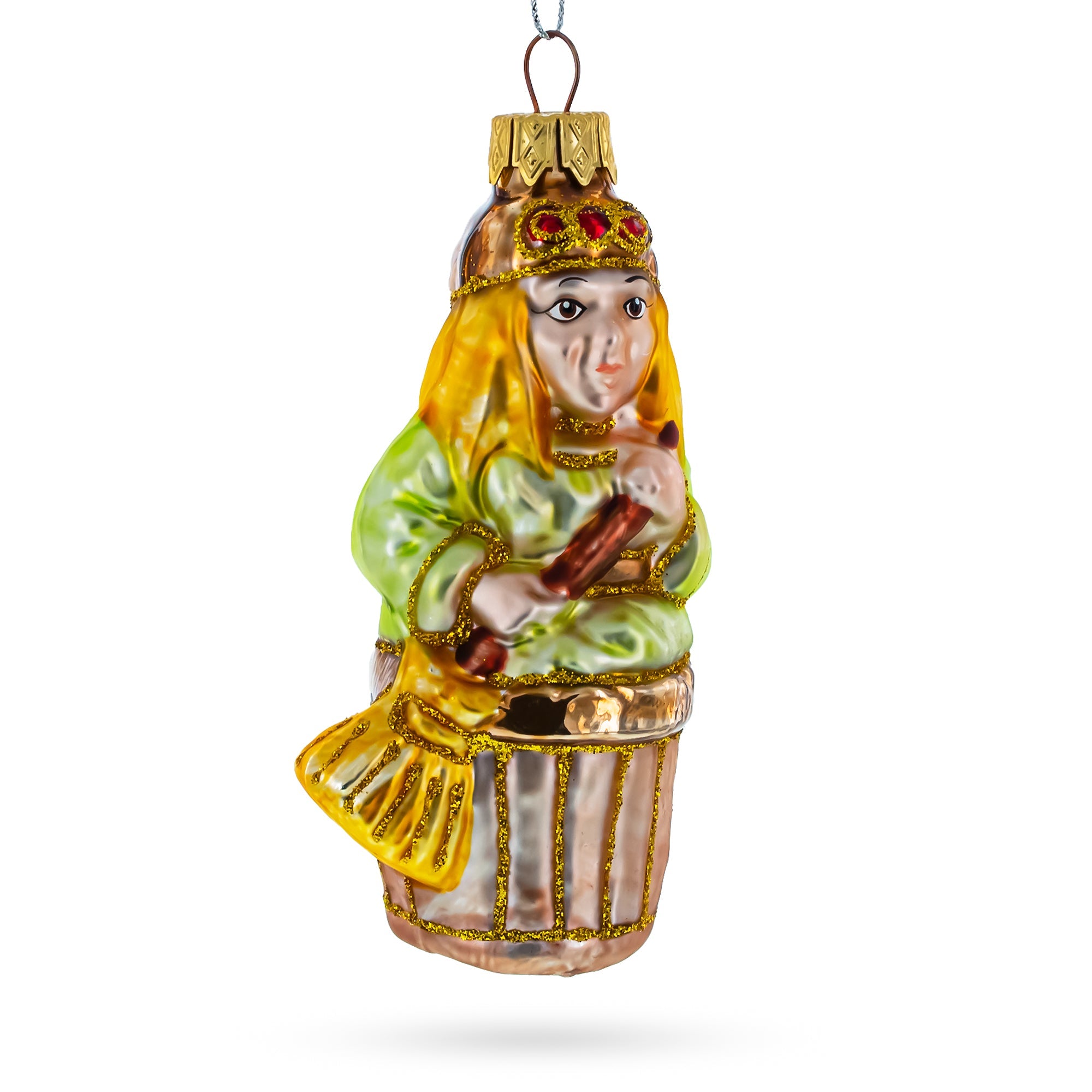 Baba Yaga Folk Tale Character Glass Christmas Ornament BestPysanky