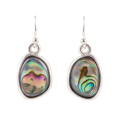 Blue Abalone and Sterling Silver Drop Earrings Barse Jewelry