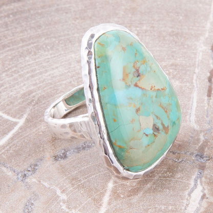 Abstract Blue Turquoise and Sterling Silver Ring Barse Jewelry