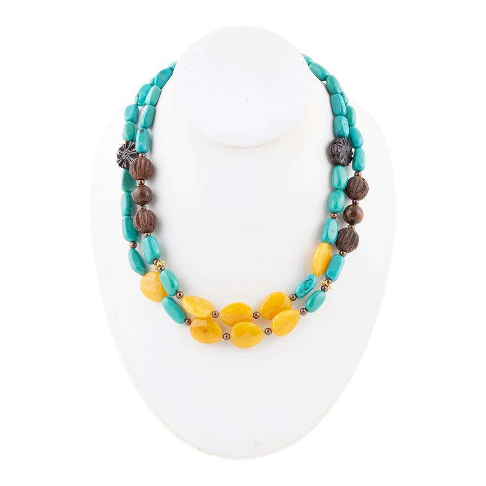 Agave Mixed Stone Statement Necklace Barse Jewelry