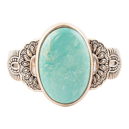 Agave Turquoise and Bronze Statement Cuff Bracelet Barse Jewelry