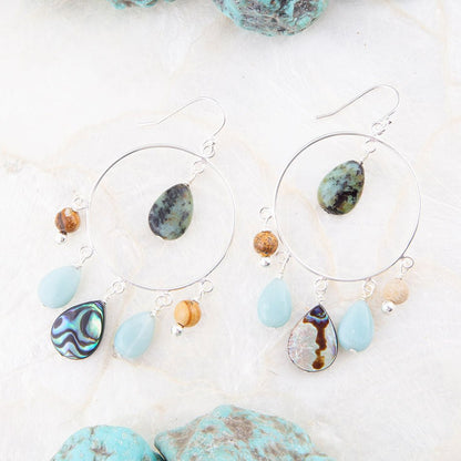 Ajo Abalone Sterling Silver Circle Earrings Barse Jewelry