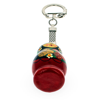 Strawberry Nesting Doll Wooden Key Chains 4 Inches BestPysanky