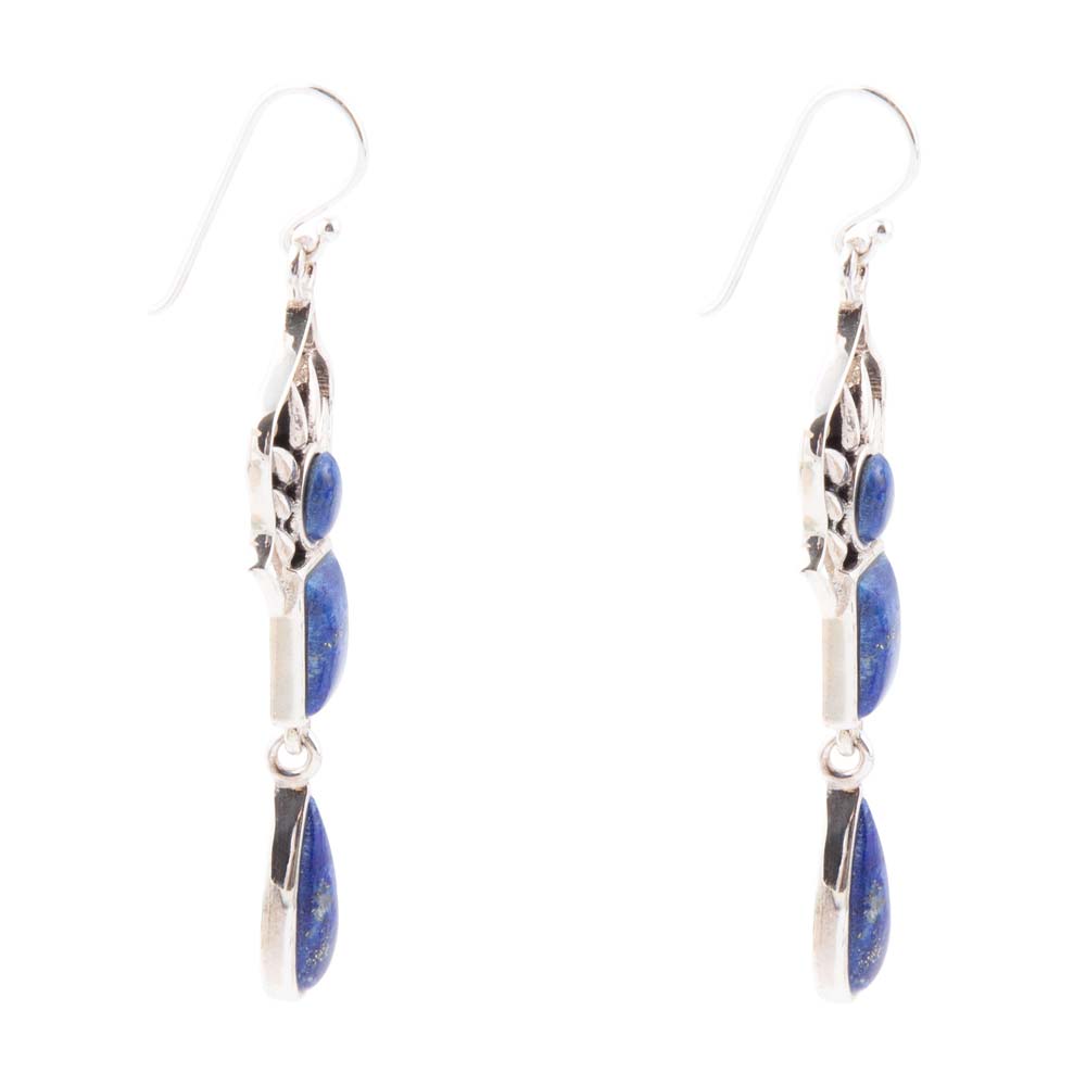Albie Blue Lapis and Sterling Silver Drop Earrings Barse Jewelry