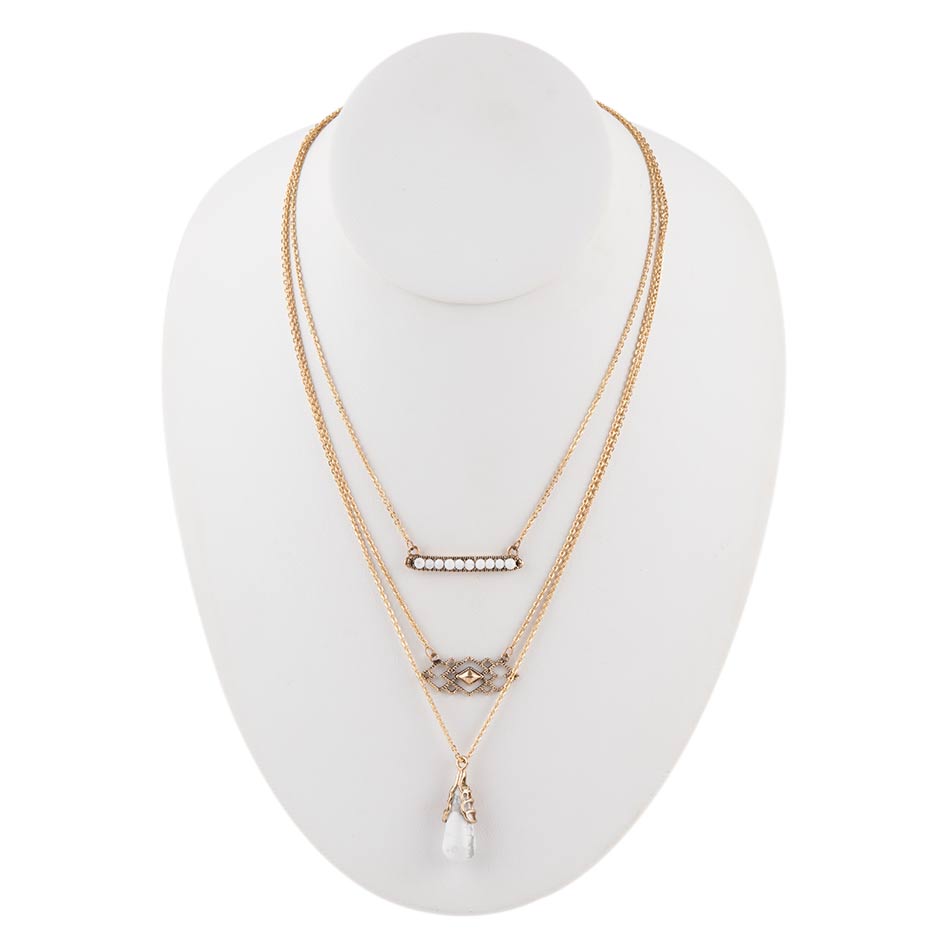 White Howlite and Bronze All Layered Up Barse Jewelry