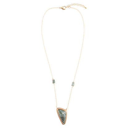 Alpine Green Seraphinite and Golden Necklace Barse Jewelry