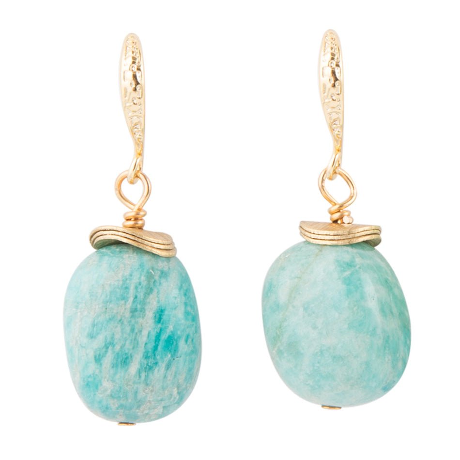 Amazonite Post Drop Earrings Barse Jewelry