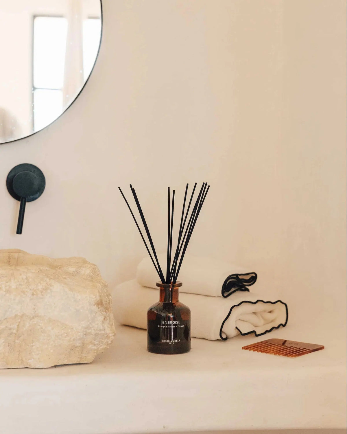 Cereria Molla - Wellbeing Orange Blossom & Ginger Reed Diffuser 120ml / 4 oz — lifestyle view