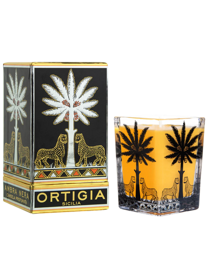 ORTIGIA Sicilia - AMBRA NERA CANDLE LARGE SQUARE ORTIGIA Sicilia