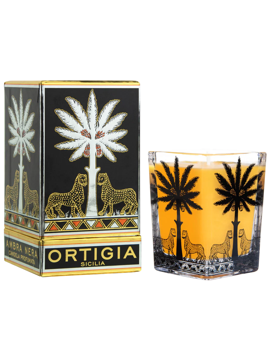 ORTIGIA Sicilia - AMBRA NERA CANDLE LARGE SQUARE ORTIGIA Sicilia