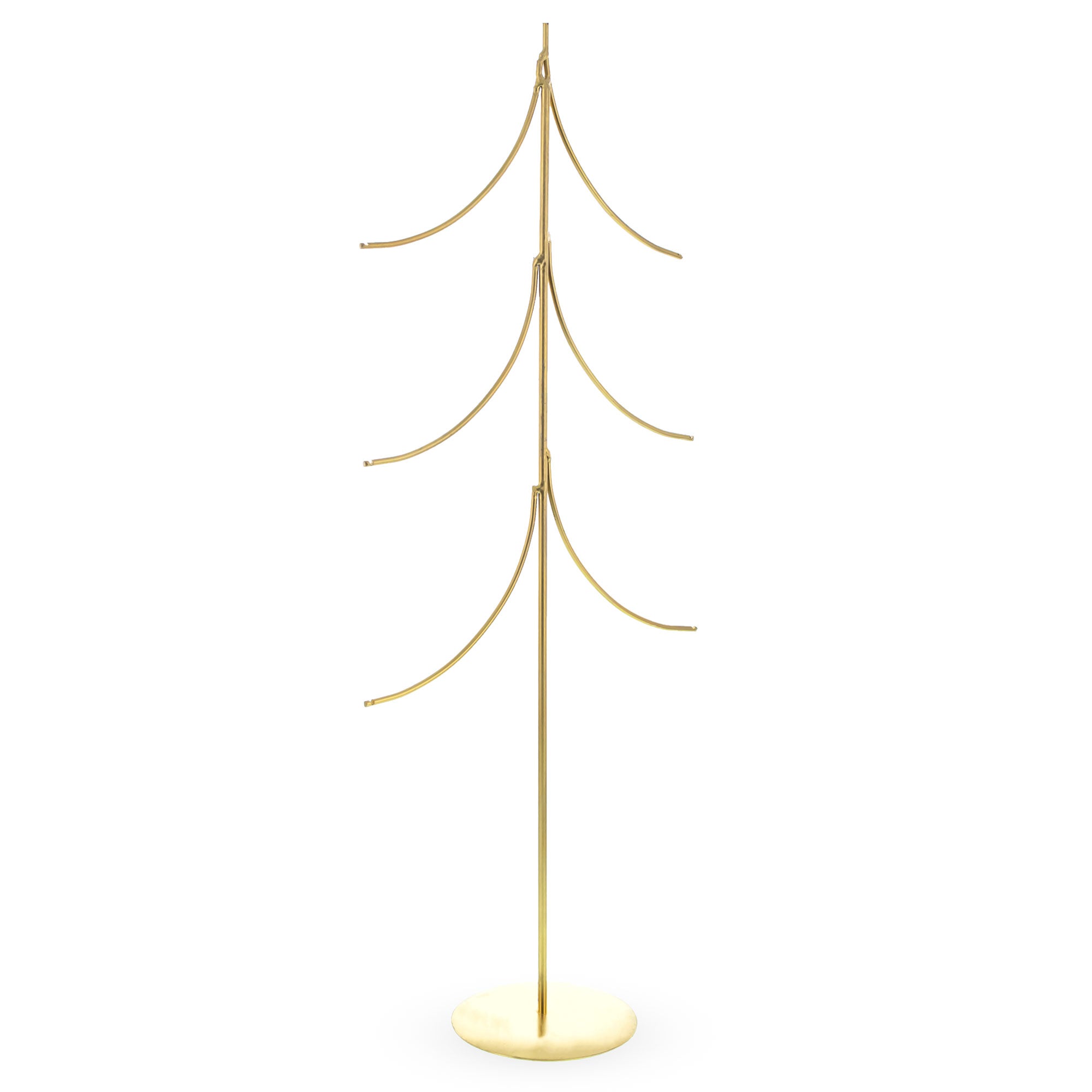6-Arm Tiered Tree Gold Metal Ornament Display Stand 14 Inches (Poland)