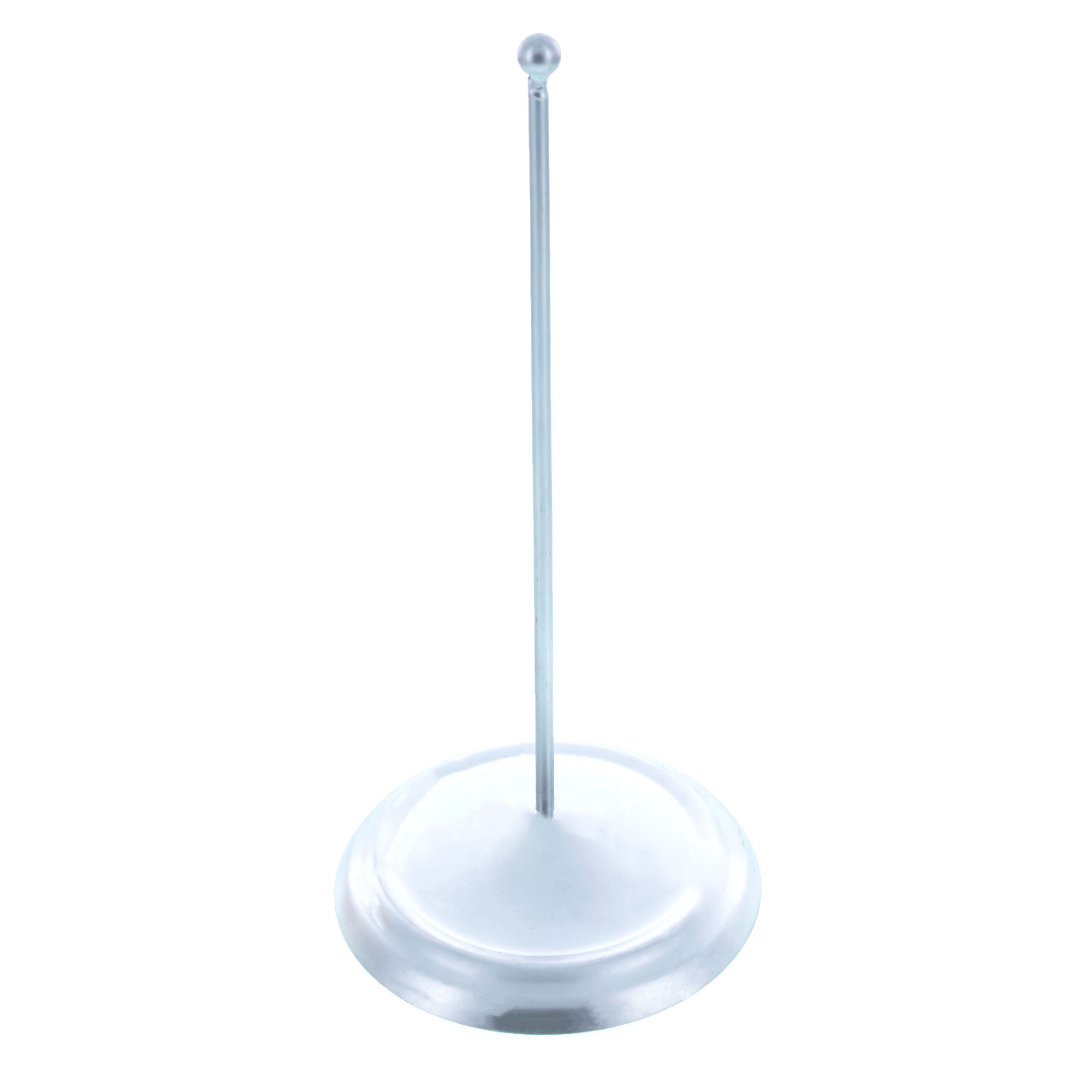 Upright Silver Metal Christmas Tree Topper Finial Stand Display Stand 7.2 Inches (Poland)