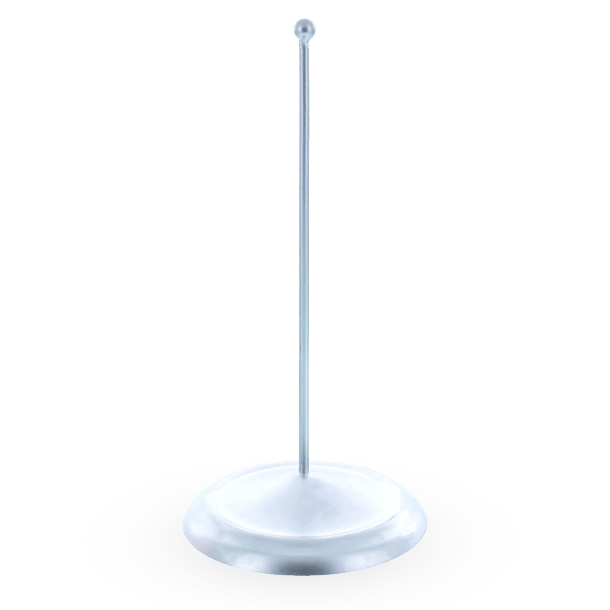 Upright Silver Metal Christmas Tree Topper Finial Stand Display Stand 7.2 Inches (Poland)