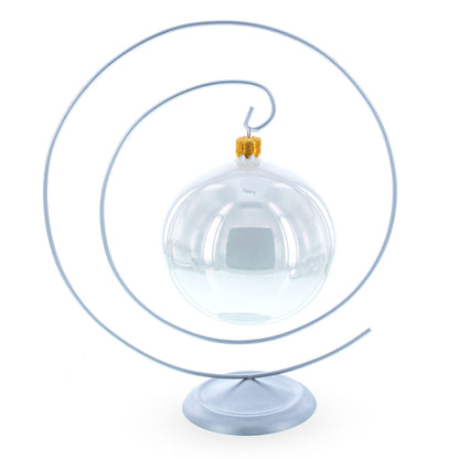 Art Deco Swirl Silver Metal Ornament Display Stand 10 Inches (Poland)