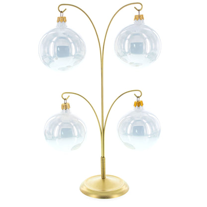 4-Arm Tree Branch Gold Metal Ornament Display Stand 12 Inches (Poland)