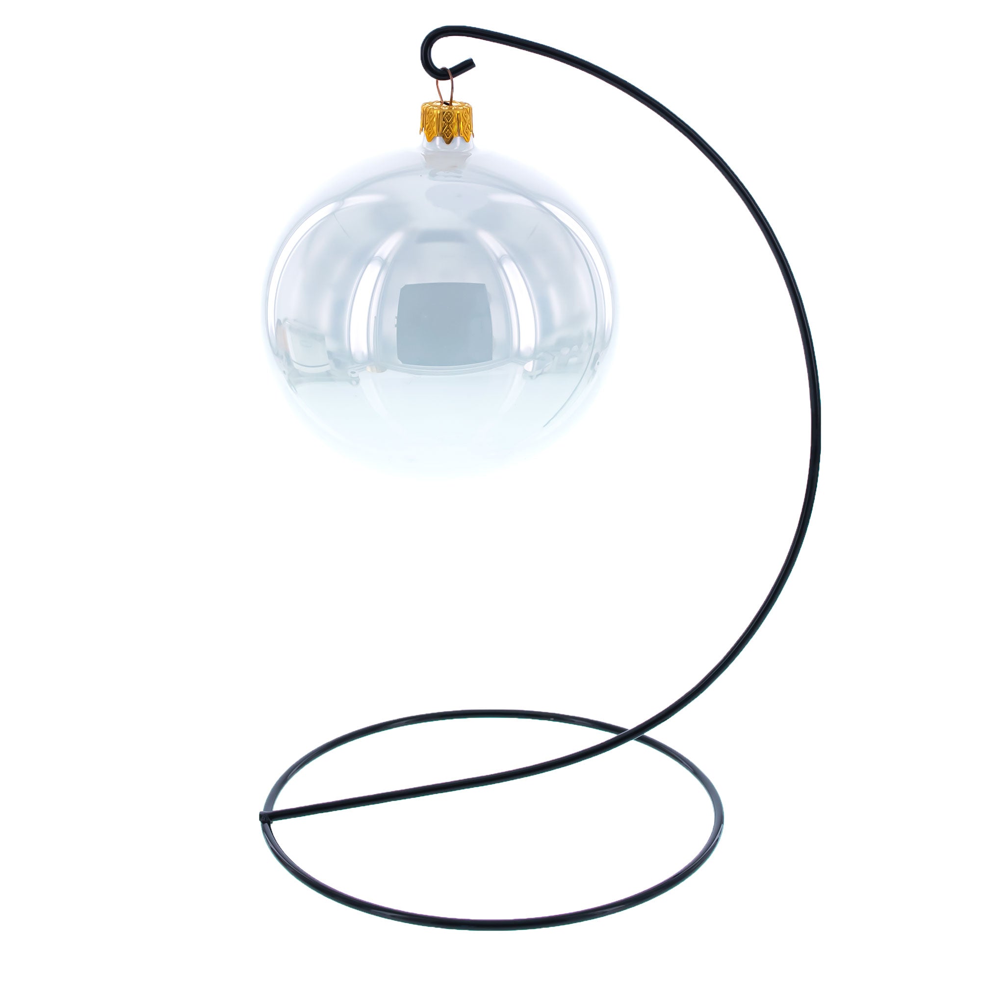 Open Frame Black Painted Metal Ornament Display Stand 9.2 Inches (Poland)