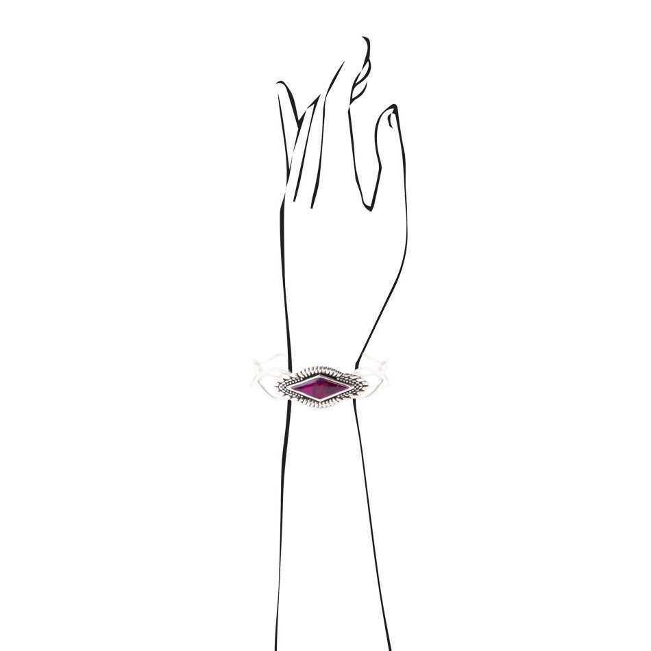 Anemone Purple Turquoise and Sterling Silver Cuff Bracelet Barse Jewelry