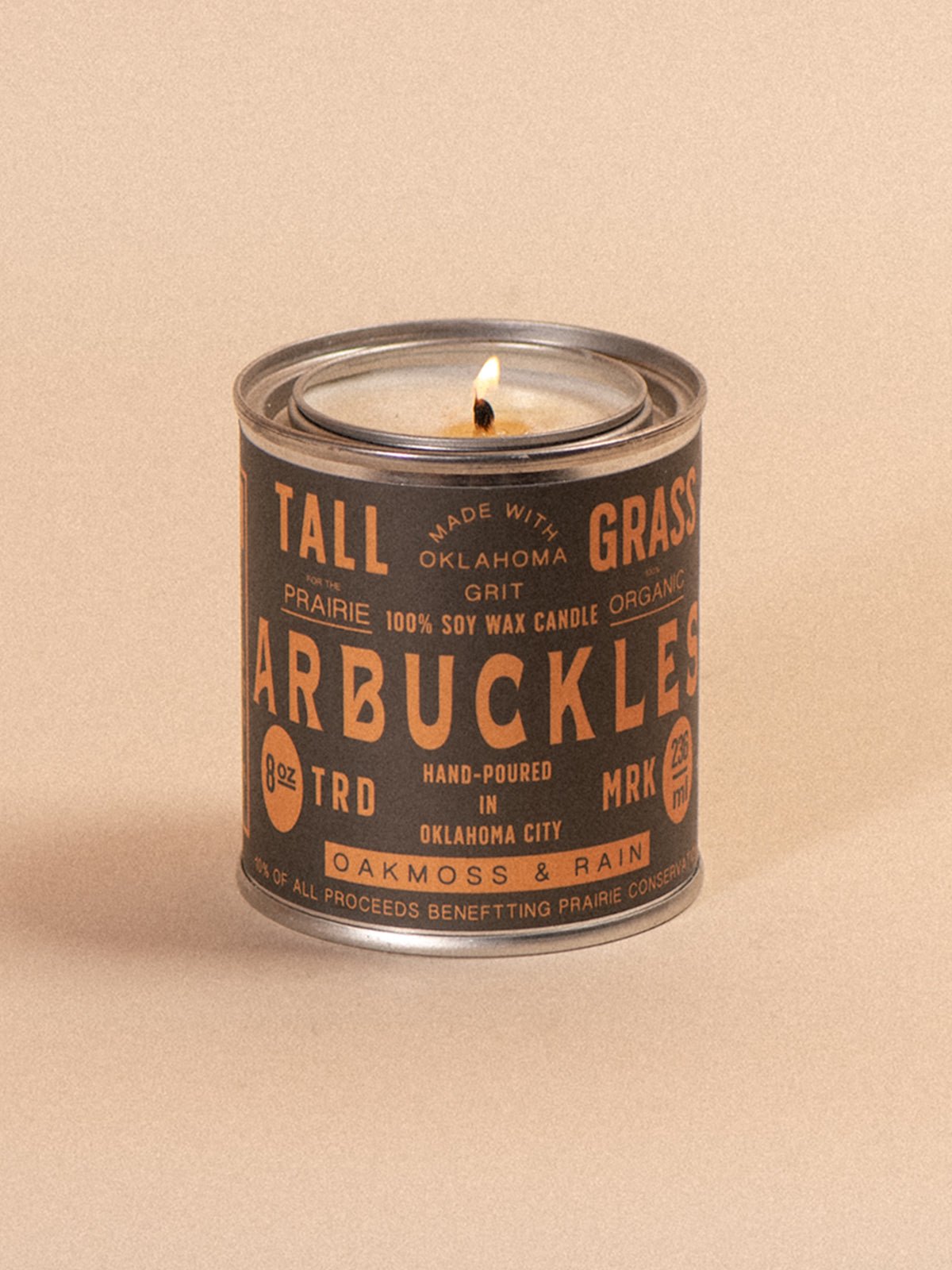 Arbuckles: Oakmoss + Rain Soy Wax Candle Tallgrass Supply