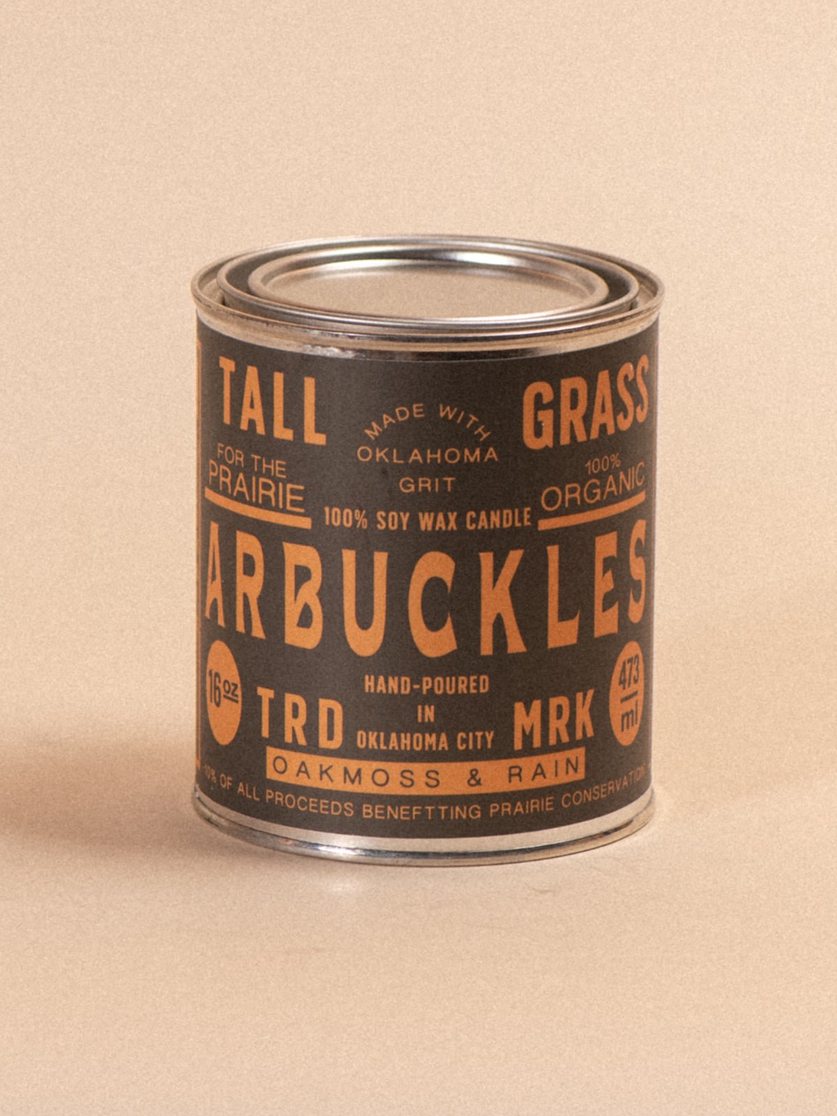 Arbuckles: Oakmoss + Rain Soy Wax Candle Tallgrass Supply