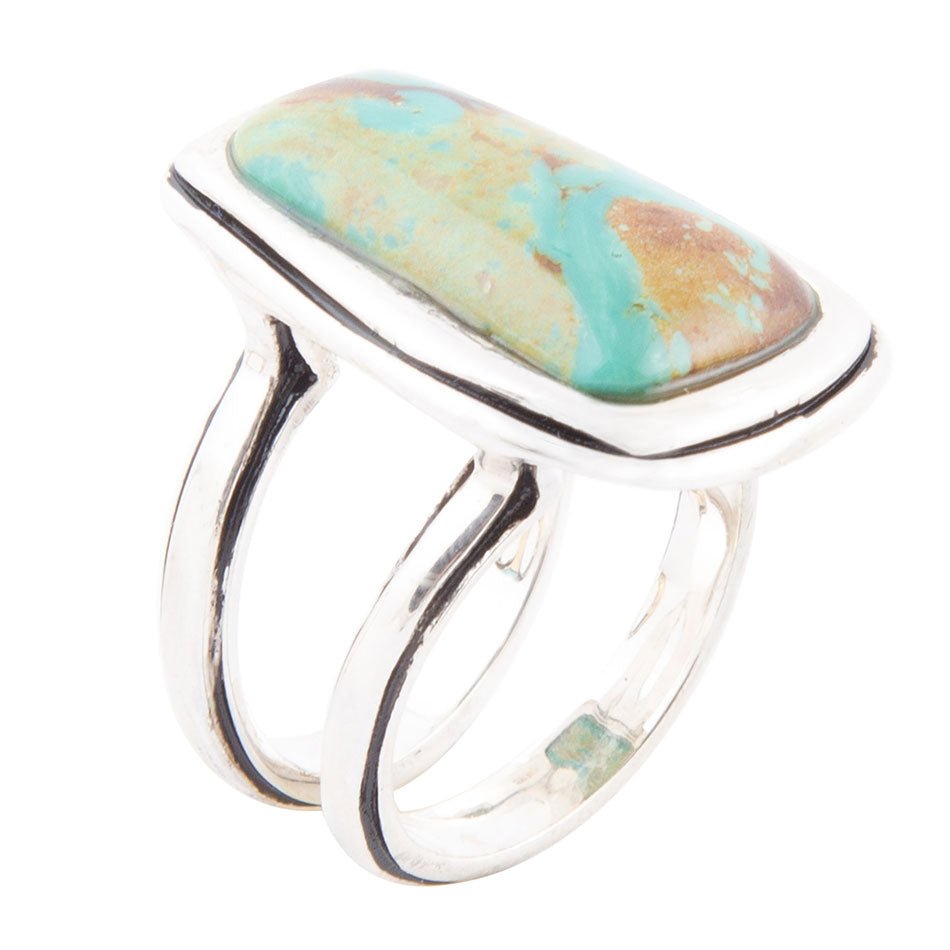 Art Blue Turquoise and Sterling Silver Statement Ring Barse Jewelry