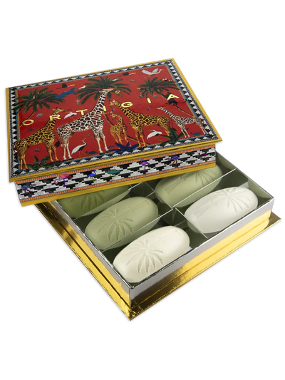 Ortigia Sicilia - Giraffe Red Assorted Soap - 8 Olive Oil Soaps