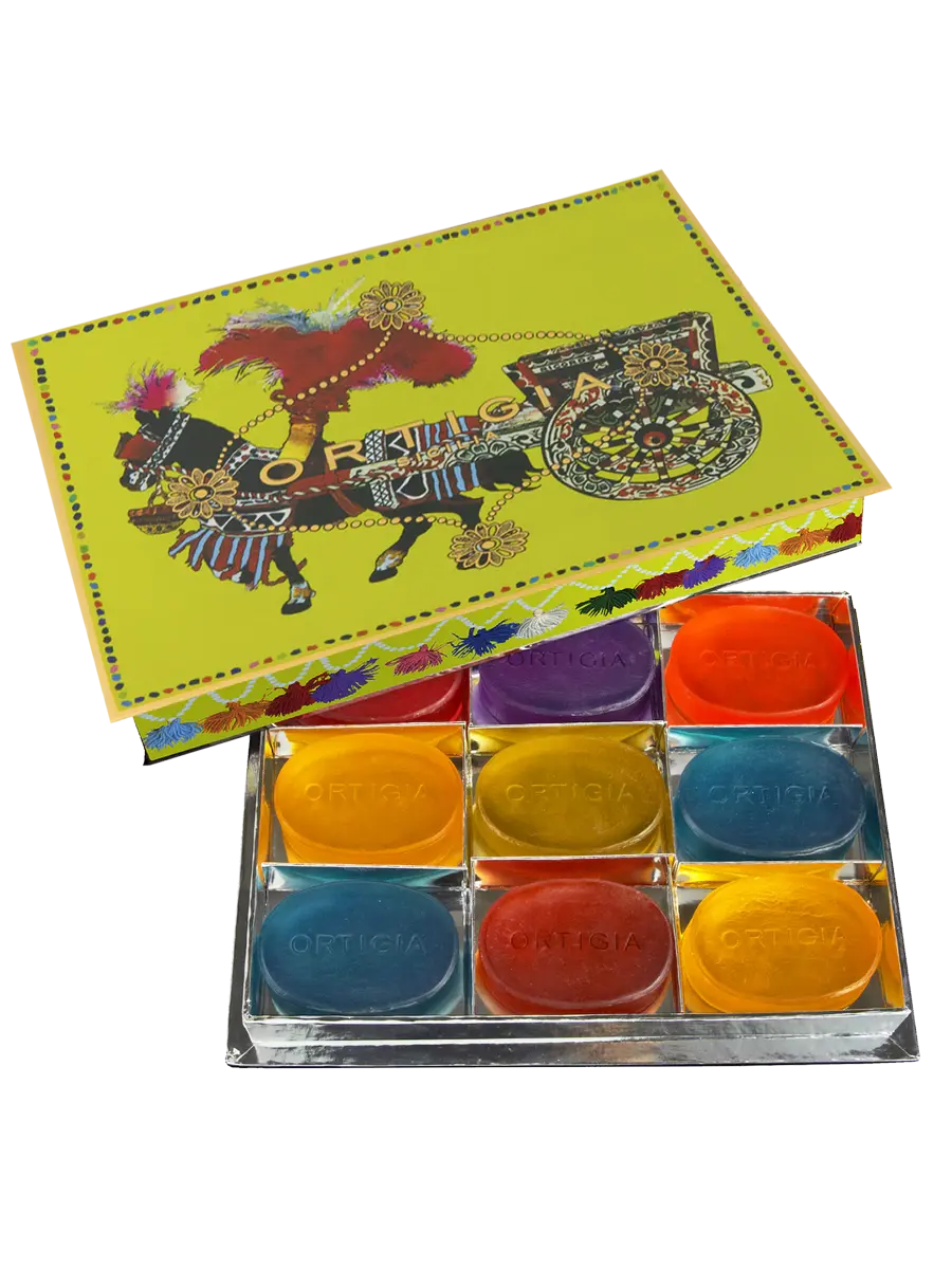 Ortigia Sicilia - Green Assorted Box - 9 Glycerine Soaps