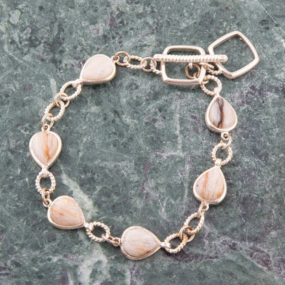 Astro Wood Opal and Sterling Silver Toggle Bracelet Barse Jewelry