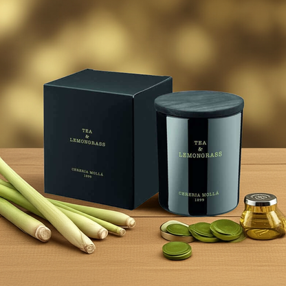 Cereria Molla - Tea & Lemongrass Candle - 8 oz / 230 g - Coastous