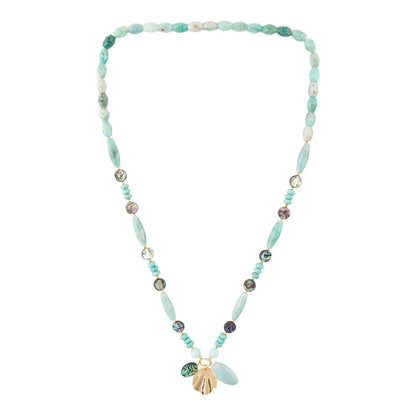 Baja Amazonite and Abalone Long Necklace Barse Jewelry