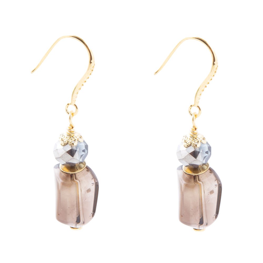 Baron Smoky Quartz Drop Earrings Barse Jewelry