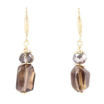 Baron Smoky Quartz Drop Earrings Barse Jewelry